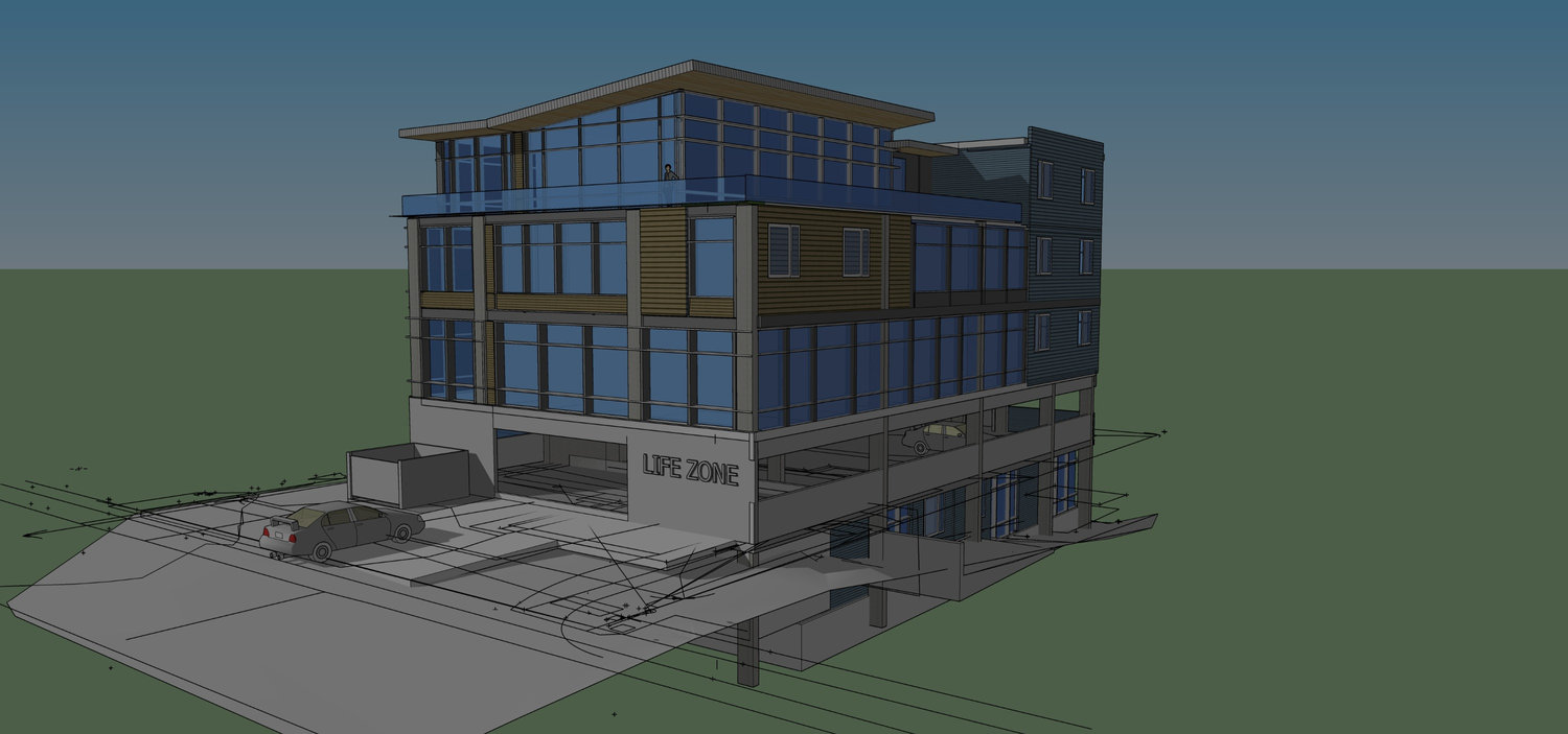 Architectural model of the Bel-Red Medical and Senior Complex